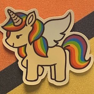 Pride Unicorn Stickers: Rainbow Sticker, Gay Flag, Bi Flag, Trans Flag, Pan Flag